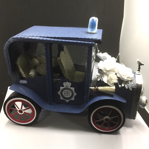 Personalised Vintage Police Car Keepsake