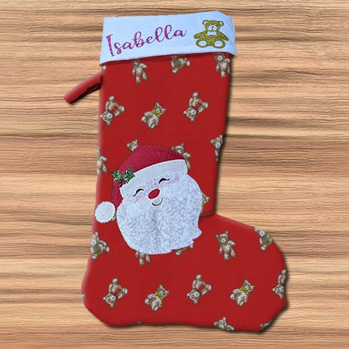 Personalised Christmas Teddies Stocking