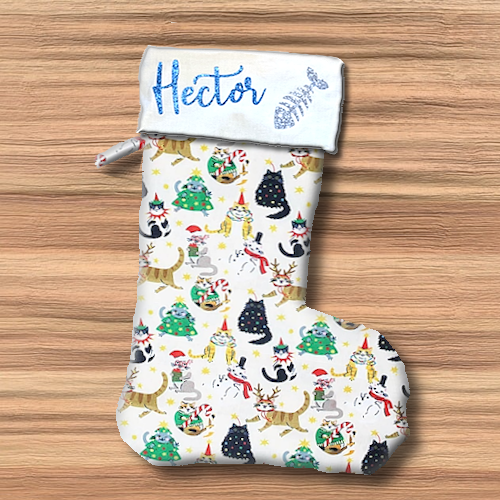 Personalised Pet Christmas Cats Stocking